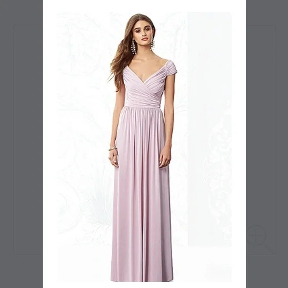 After Six 6697 Bridesmaid Dress Evening Gown Light Rose Pink Stretch Jersey 12 - Picture 11 of 11